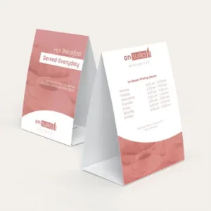 custom table tents Bulk