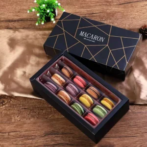 Black Macaron Box Bulk