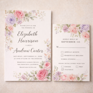 Custom Wedding Invitations RSVP CardS (3)