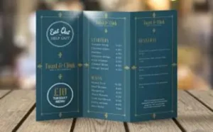 Folded Menu Printing