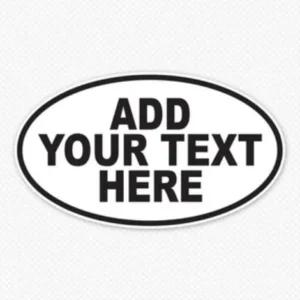 Oval Bumper Stickers bulk